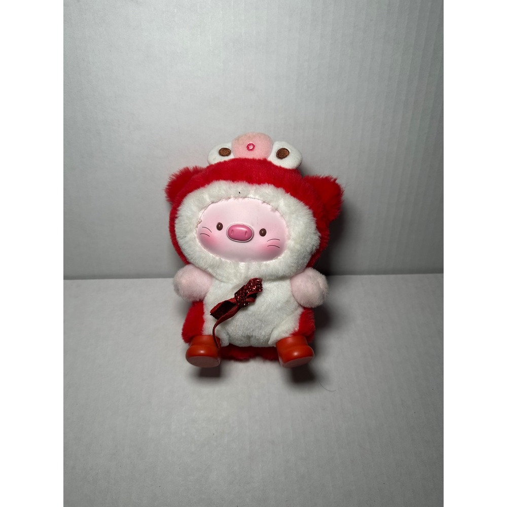 GEGEEPIG Red Crab Pig Plush Keychain Toy Soft Pink Piggy 7 Inch